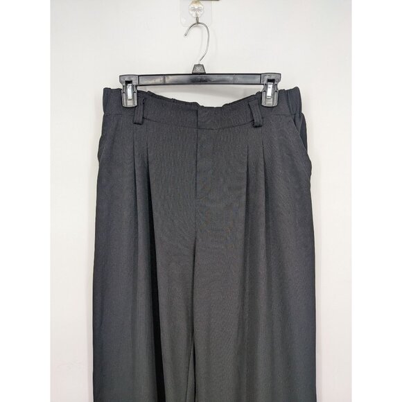 Halara Wide Leg Pleated Trousers Women Size L Pull On Pants Minimalist Stretch - Picture 3 of 12